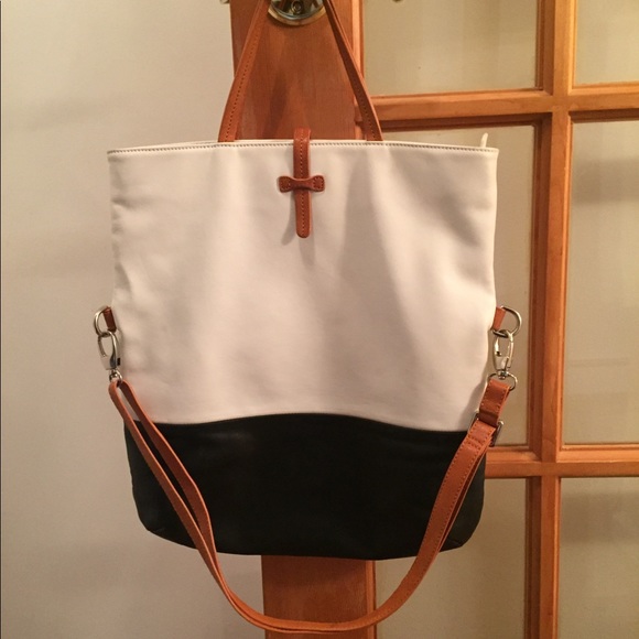 Leather tote/bag, adjustable shoulder strap - Picture 1 of 6